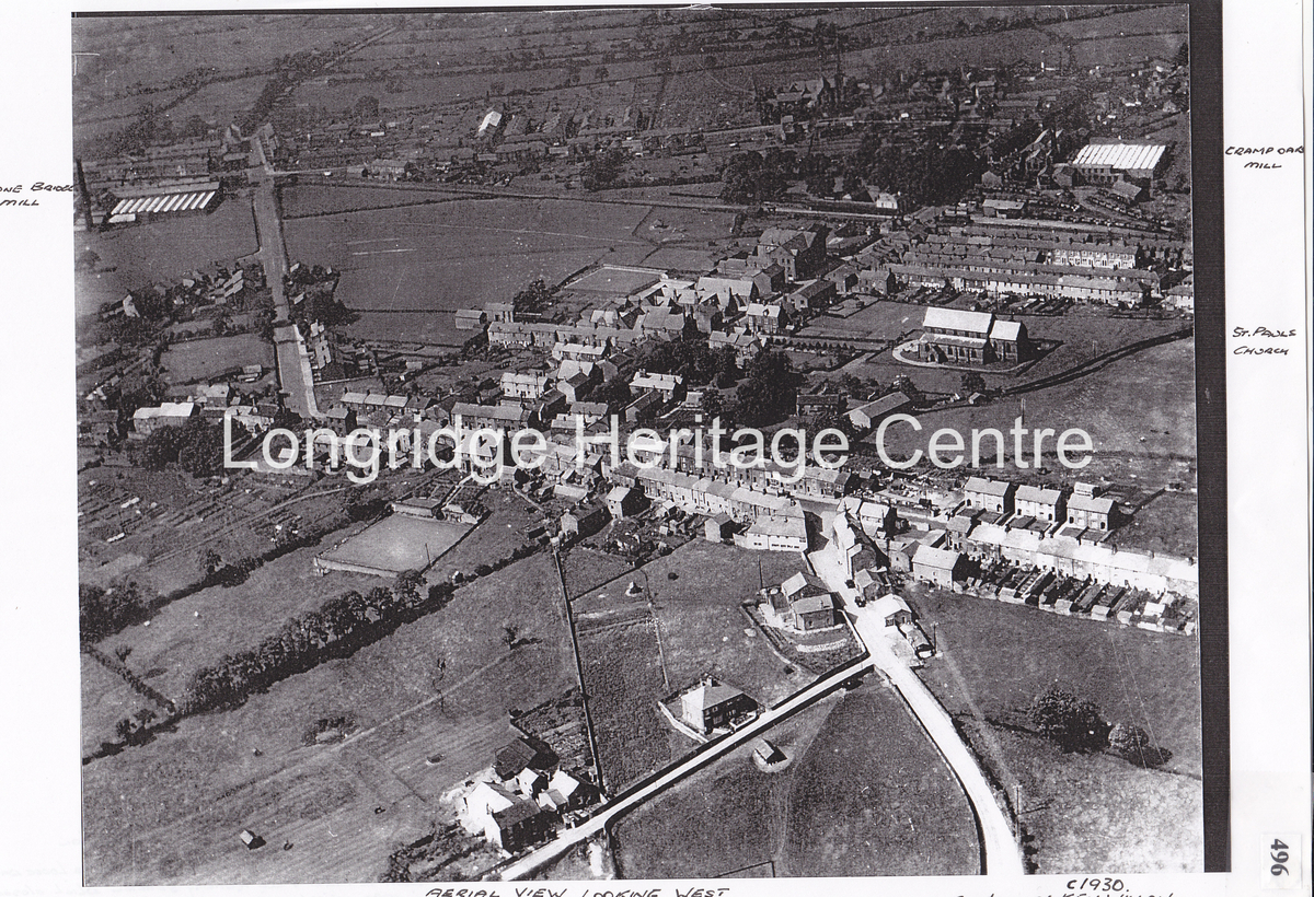 496 - Aerial View - View of Longridge looking west - 1930